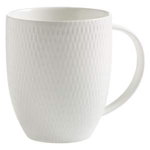 Bílý porcelánový hrnek Maxwell & Williams Diamonds, 370 ml