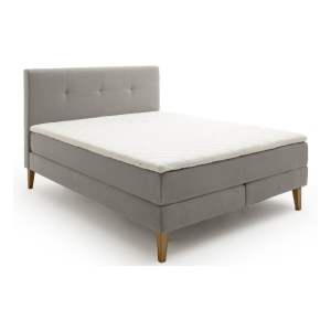 Světle šedá boxspring postel 160×200 cm Stockholm – Meise Möbel