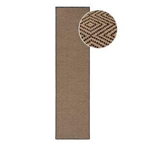 Jutový běhoun v černo-přírodní barvě 60×230 cm Diamond – Flair Rugs