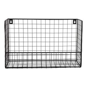 Černá ocelová police 40 cm Reja – PT LIVING