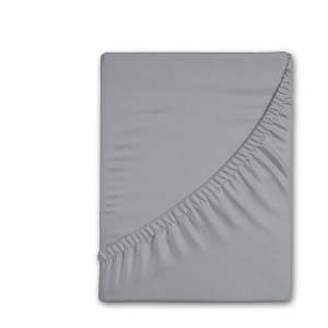 Šedé napínací flanelové prostěradlo 90×200 cm – Good Morning