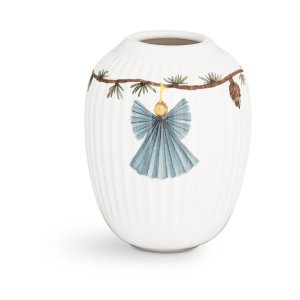 Bílá porcelánová vánoční váza Kähler Design Hammershøi, výška 10,5 cm