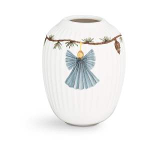 Bílá porcelánová vánoční váza Kähler Design Hammershøi, výška 10,5 cm