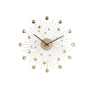 Hodiny ve zlaté barvě Karlsson Sunburst, ø 50 cm