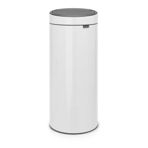 Bílý dotykový ocelový odpadkový koš 30 l Touch Bin – Brabantia