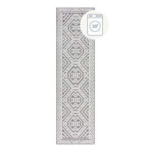 Šedý pratelný běhoun z žinylky 60×240 cm Jaipur – Flair Rugs