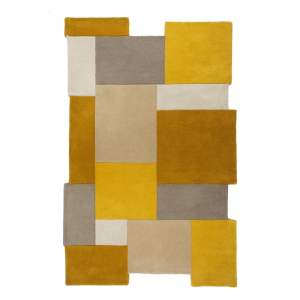 Žluto-béžový vlněný koberec Flair Rugs Collage, 120 x 180 cm