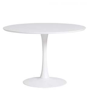 Kulatý bílý jídelní stůl Marckeric Oda, ⌀ 110 cm