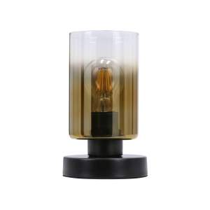 Černá stolní lampa se skleněným stínidlem (výška 20 cm) Aspra – Candellux Lighting