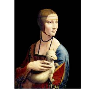 Obraz – reprodukce 30×40 cm Lady with an Ermine, Leonardo Da Vinci – Fedkolor