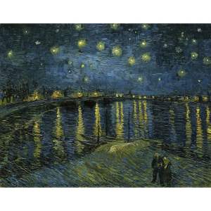 Obraz – reprodukce 90×70 cm The Starry Night, Vincent van Gogh – Fedkolor