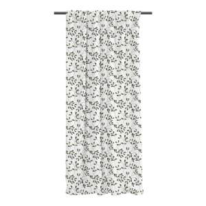 Bílo-zelený závěs z bavlněného saténu 110×250 cm Santa Likes Mistletoe – Butter Kings