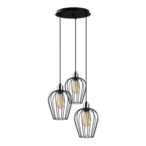 Černé závěsné svítidlo pro 3 žárovky Opviq lights Tel