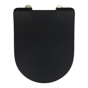 Černé WC sedátko Wenko Sedilo Black, 45,2 x 36,2 cm
