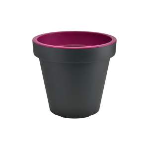 Šedo-fialový květináč Gardenico Metro Twist, ø 29,5 cm
