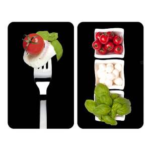Sada 2 skleněných krytů na sporák Wenko Caprese, 52 x 30 cm