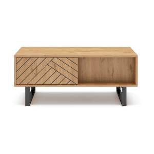 Konferenční stolek v dekoru dubu v přírodní barvě 55×110 cm Madona – Marckeric