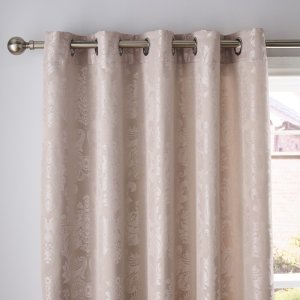 Béžové damaškové závěsy v sadě 2 ks 229×229 cm Damask Jacquard – Catherine Lansfield