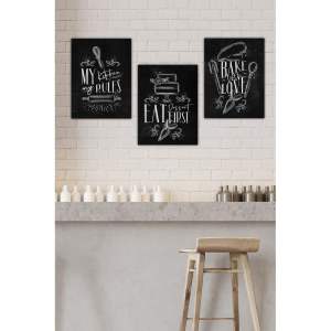 Cedule v sadě 3 ks 30×40 cm – Wallity