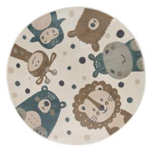 Béžový dětský koberec ø 100 cm Animal Party – Hanse Home
