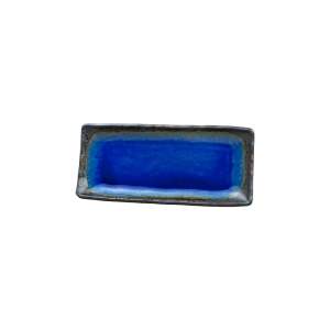 Modrý keramický servírovací talíř MIJ Cobalt, 29 x 12 cm
