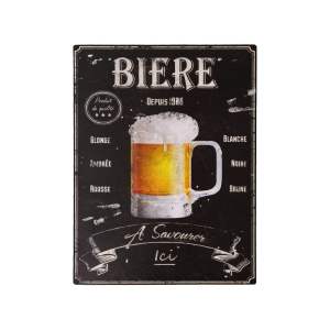 Kovová cedule 25×33 cm Bière – Antic Line