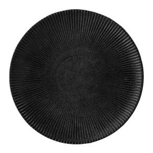 Černý talíř z kameniny Bloomingville Neri, ø 23 cm