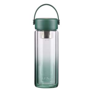 Zelená skleněná lahev 350 ml Fuori – Vialli Design