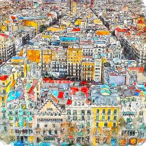 Obraz 90×90 cm Barcelona – Fedkolor