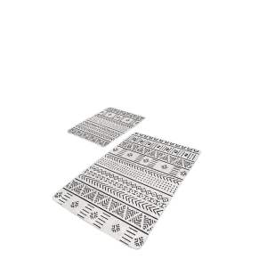 Černobílé koupelnové předložky v sadě 2 ks 60×100 cm – Mila Home