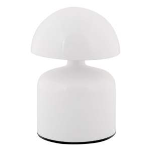 Bílá LED stolní lampa s kovovým stínidlem (výška 14 cm) Impetu – Leitmotiv
