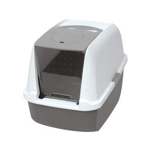 Bílo-šedý kočičí záchod 57×39 cm Cat It – Plaček Pet Products