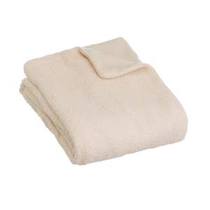 Béžová deka z materiálu bouclé 160×130 cm Sherpa – Casa Selección