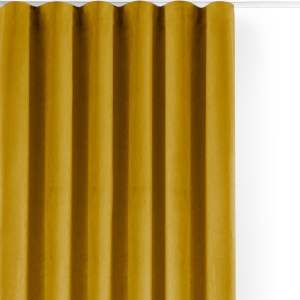 Sametový dimout závěs v hořčicové barvě 265×270 cm Velto – Filumi