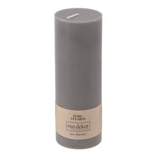 Šedá svíčka Eco candles by Ego dekor Friendly, doba hoření 60 h