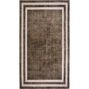Hnědý pratelný koberec běhoun 200×80 cm – Vitaus