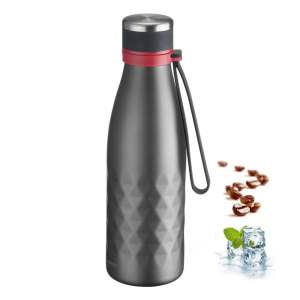 Šedá cestovní silikonovo-nerezová lahev 550 ml Viva – Westmark