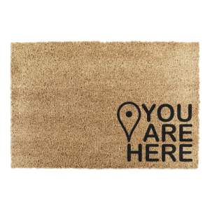 Rohožka z kokosového vlákna 40×60 cm You Are Here – Artsy Doormats