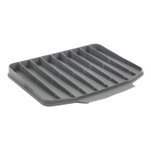 Šedá plastová odkapávací podložka na nádobí 40×33 cm Gravity – Metaltex