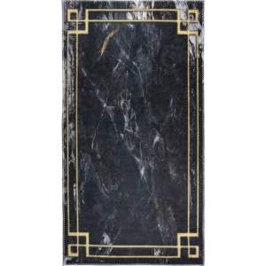 Tmavě šedý pratelný koberec 180×120 cm – Vitaus