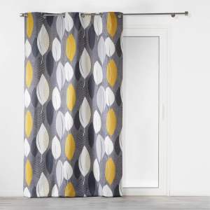 Žluto-šedý závěs 140×240 cm Leafy – douceur d’intérieur