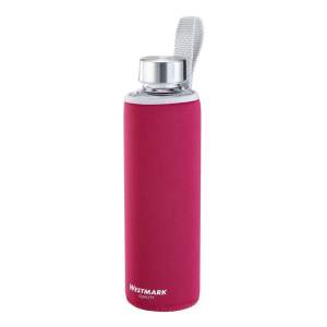 Červená cestovní skleněno-silikonová lahev 550 ml Viva – Westmark