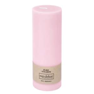 Růžová svíčka Eco candles by Ego dekor Friendly, doba hoření 60 h