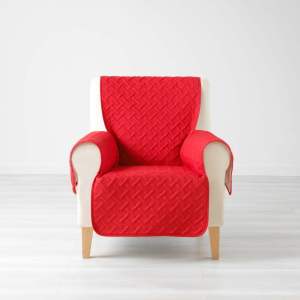 Červený ochranný potah na křeslo 165 cm Lounge – douceur d’intérieur