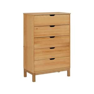 Vysoká komoda z borovicového dřeva v přírodní barvě 113×39 cm Post – Støraa