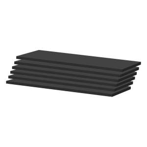 Černé modulární police 6 ks 82×2 cm Dakota – Tenzo