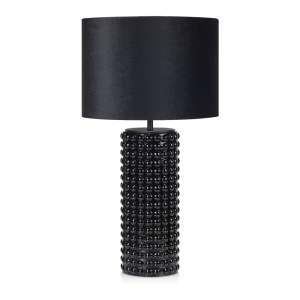 Černá stolní lampa Markslöjd Proud, ø 34 cm