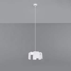 Bílé závěsné svítidlo s kovovým stínidlem ø 24 cm Rossario – Nice Lamps