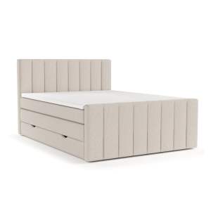 Béžová boxspring postel s úložným prostorem 180×200 cm Ruby – Maison de Rêve