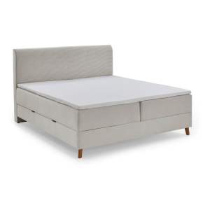 Béžová boxspring postel s úložným prostorem 160×200 cm Memphis – Meise Möbel